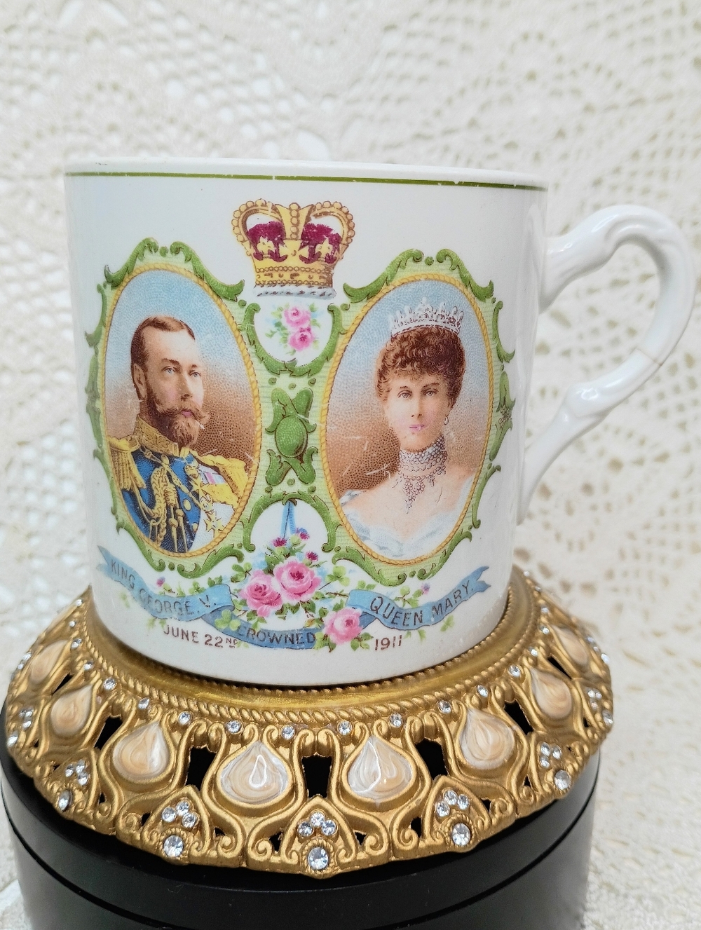 Royal Winton Faience 1911 Coronation Commemorative Mug